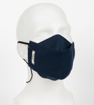 Yüz Maskesi Burunlu – Lacivert Keten – Medium